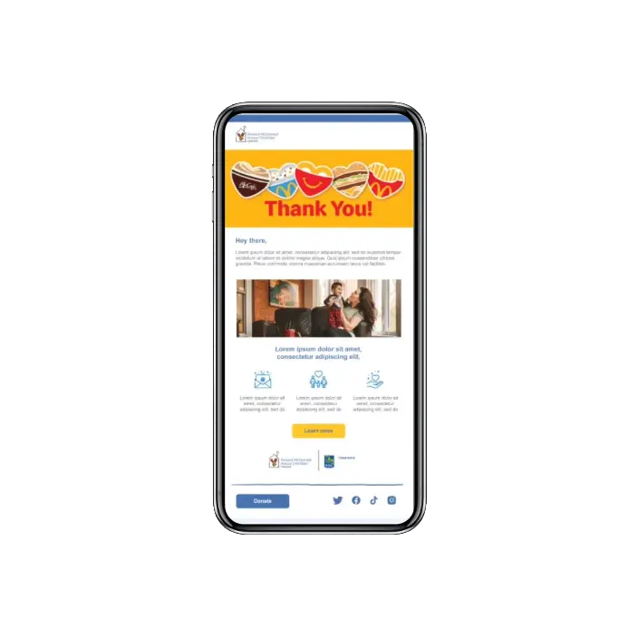 RMHC Family Day email campaign preview.