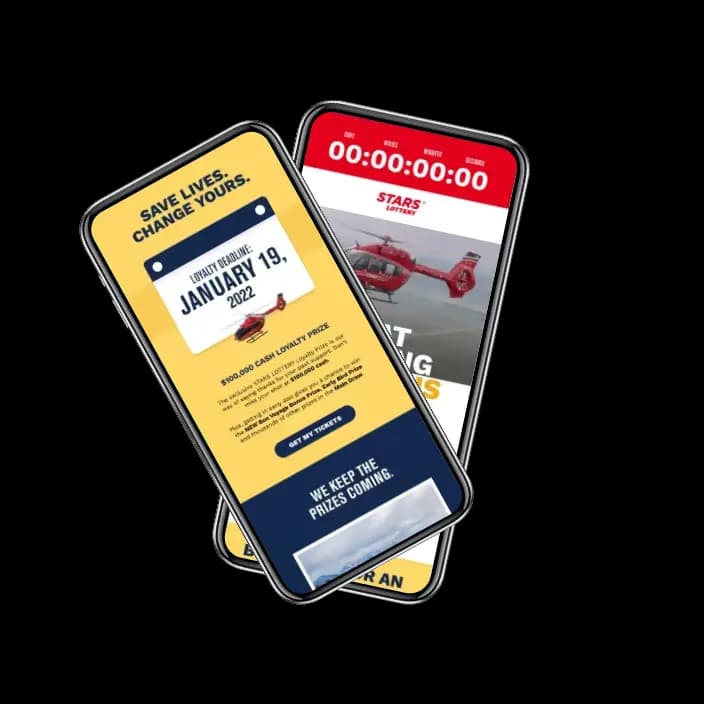 Stars Lottery email campaign preview.