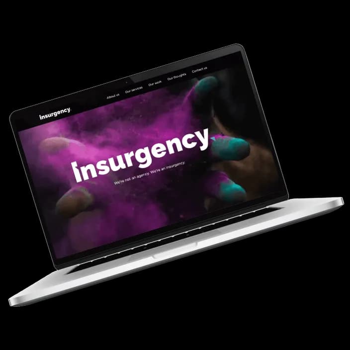 INSURGENCY Webflow website preview.