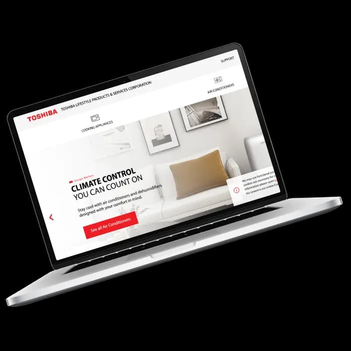 Toshiba Lifestyle AEM project preview.